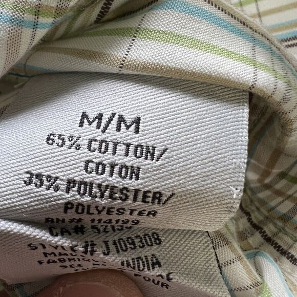 Quiksilver Short Sleeve Button Up Shirt Mens Size M Medium Plaid Multicolor EUC - Picture 7 of 11